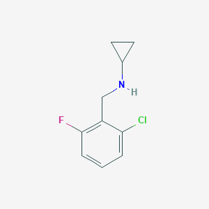 molecular formula C10H11ClFN B183228 (2-Chloro-6-fluorobenzyl)cyclopropylamine CAS No. 625437-36-7
