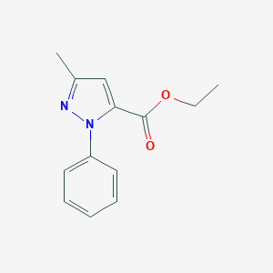 molecular formula C13H14N2O2 B183241 Ethyl 3-methyl-1-phenylpyrazole-5-carboxylate CAS No. 81153-63-1