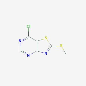 molecular formula C6H4ClN3S2 B183248 7-Chloro-2-(methylsulfanyl)-[1,3]thiazolo[4,5-d]pyrimidine CAS No. 119011-56-2