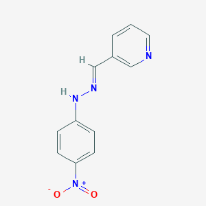 molecular formula C12H10N4O2 B183284 Nicotinaldehyde (4-nitrophenyl)hydrazone CAS No. 6294-58-2