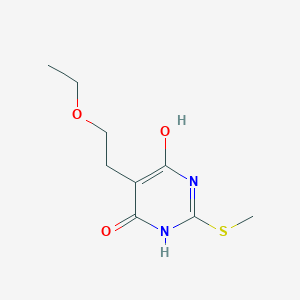 molecular formula C9H14N2O3S B183285 5-(2-Ethoxyethyl)-2-(methylsulfanyl)pyrimidine-4,6-diol CAS No. 6964-71-2