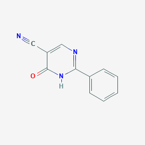 molecular formula C11H7N3O B183307 4-Hydroxy-2-phenyl-5-pyrimidinecarbonitrile CAS No. 27058-48-6