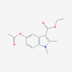 molecular formula C15H17NO4 B183315 Ethyl 5-acetoxy-1,2-dimethyl-1H-indole-3-carboxylate CAS No. 40945-79-7