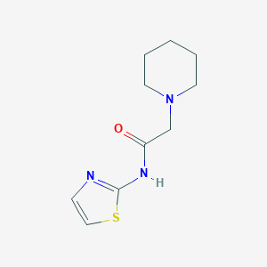 molecular formula C10H15N3OS B183319 1-Piperidineacetamide, N-2-thiazolyl- CAS No. 66157-54-8