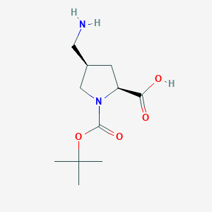(2S,4R)-4-(aminomethyl)-1-(tert-butoxycarbonyl)pyrrolidine-2-carboxylic acid