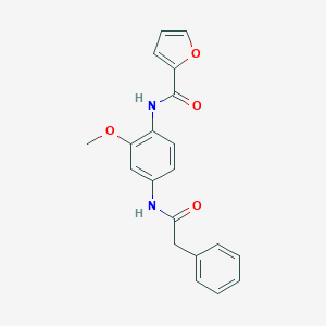 N-[2-methoxy-4-[(2-phenylacetyl)amino]phenyl]furan-2-carboxamide