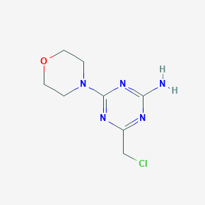 molecular formula C8H12ClN5O B183358 4-(Chloromethyl)-6-morpholin-4-yl-1,3,5-triazin-2-amine CAS No. 21868-41-7