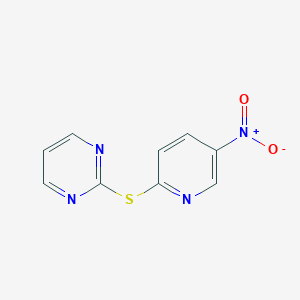 Pyrimidine, 2-((5-nitro-2-pyridinyl)thio)-