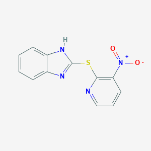 molecular formula C12H8N4O2S B183416 2-(3-nitropyridin-2-yl)sulfanyl-1H-benzimidazole CAS No. 73768-75-9
