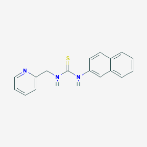 molecular formula C17H15N3S B183419 N-(2-naphthyl)-N'-(2-pyridinylmethyl)thiourea CAS No. 56914-07-9