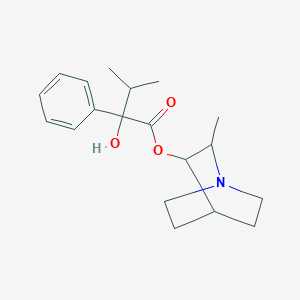 molecular formula C19H27NO3 B018342 (7-methyl-1-azabicyclo[2.2.2]oct-8-yl) 2-hydroxy-3-methyl-2-phenyl-but anoate CAS No. 101711-00-6
