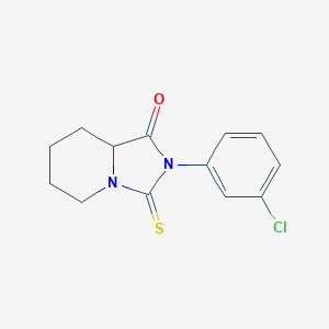 molecular formula C13H13ClN2OS B183421 2-(3-Chlorophenyl)hexahydro-3-thioxoimidazo(1,5-a)pyridin-1(5H)-one CAS No. 71252-68-1