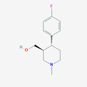 molecular formula C13H18FNO B018344 (3S,4R)-4-(4-Fluorophenyl)-3-hydroxymethyl-1-methylpiperidine CAS No. 105812-81-5