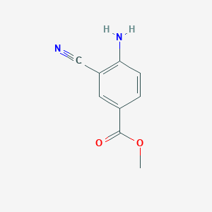 molecular formula C9H8N2O2 B183444 Methyl 4-amino-3-cyanobenzoate CAS No. 159847-80-0