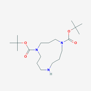 molecular formula C19H37N3O4 B183450 bis(1,1-diMethylethyl) 1,5,9-triazacyclododecane-1,5-dicarboxylate CAS No. 174192-40-6