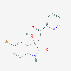 5-bromo-3-hydroxy-3-[2-oxo-2-(pyridin-2-yl)ethyl]-1,3-dihydro-2H-indol-2-one