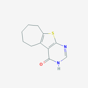 molecular formula C11H12N2OS B183456 4H-Cyclohepta(4,5)thieno(2,3-d)pyrimidin-4-one, 1,5,6,7,8,9-hexahydro- CAS No. 40106-31-8
