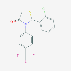 2-(2-Chlorophenyl)-3-[4-(trifluoromethyl)phenyl]-1,3-thiazolidin-4-one