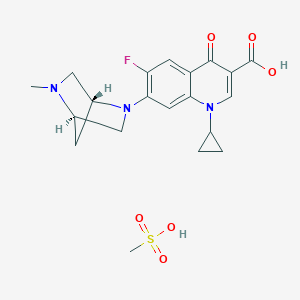 molecular formula C20H24FN3O6S B183511 1-cyclopropyl-6-fluoro-7-[(1R,4R)-5-methyl-2,5-diazabicyclo[2.2.1]heptan-2-yl]-4-oxoquinoline-3-carboxylic acid;methanesulfonic acid CAS No. 138874-49-4
