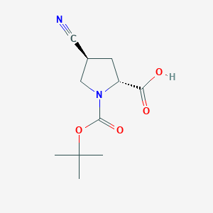 (2R,4S)-1-(tert-butoxycarbonyl)-4-cyanopyrrolidine-2-carboxylic acid