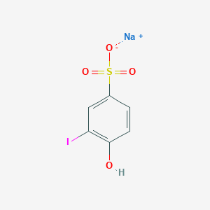 molecular formula C6H4INaO4S B018354 4-Hydroxy-3-iodobenzenesufonic Acid, Sodium Salt CAS No. 121208-93-3