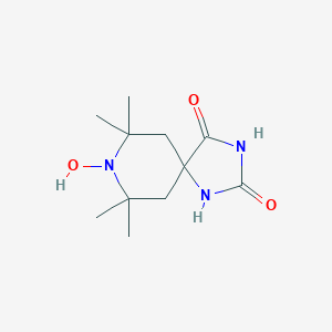 molecular formula C11H19N3O3 B018357 8-Hydroxy-7,7,9,9-tetramethyl-1,3,8-triazaspiro[4.5]decane-2,4-dione CAS No. 15871-56-4