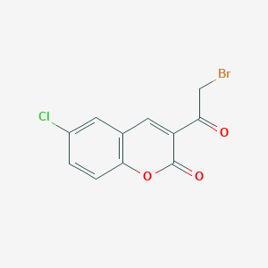 molecular formula C11H6BrClO3 B183571 3-(2-bromoacetyl)-6-chlorochromen-2-one CAS No. 106577-99-5