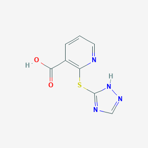 3-Pyridinecarboxylic acid, 2-(1H-1,2,4-triazol-3-ylthio)-