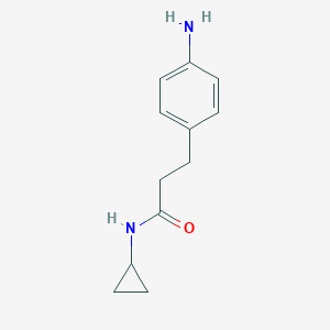 molecular formula C12H16N2O B183631 3-(4-氨基苯基)-N-环丙基丙酰胺 CAS No. 698992-37-9