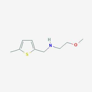 molecular formula C9H15NOS B183667 2-methoxy-N-[(5-methylthiophen-2-yl)methyl]ethanamine CAS No. 892570-84-2