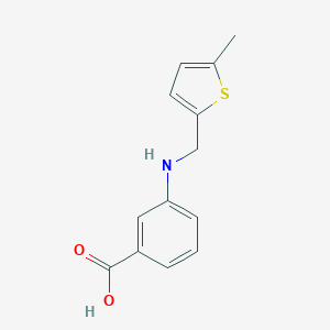 molecular formula C13H13NO2S B183679 3-{[(5-Methylthiophen-2-yl)methyl]amino}benzoic acid CAS No. 869950-50-5