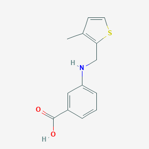 molecular formula C13H13NO2S B183682 3-{[(3-Methyl-2-thienyl)methyl]amino}benzoic acid CAS No. 869950-52-7