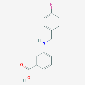 molecular formula C14H12FNO2 B183689 3-[(4-Fluorobenzyl)amino]benzoic acid CAS No. 718602-89-2