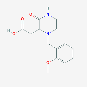molecular formula C14H18N2O4 B183695 2-[1-(2-Methoxybenzyl)-3-oxo-2-piperazinyl]-acetic acid CAS No. 1033600-22-4