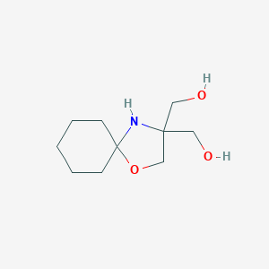 molecular formula C10H19NO3 B183704 1-Oxa-4-azaspiro[4.5]decane-3,3-dimethanol CAS No. 63478-84-2