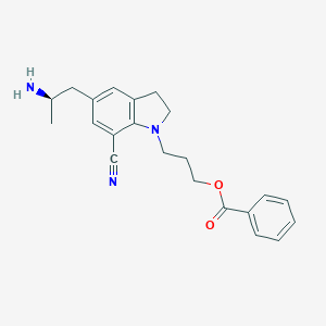 5-[(2R)-2-aminopropyl]-1-[3-(benzoyloxy)propyl]-2,3-dihydro-1H-Indole-7-carbonitrile