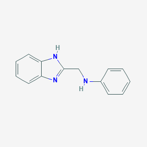 molecular formula C14H13N3 B183732 N-(1H-benzimidazol-2-ylmethyl)-N-phenylamine CAS No. 5805-59-4