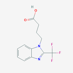 molecular formula C12H11F3N2O2 B183733 4-[2-(trifluoromethyl)-1H-benzimidazol-1-yl]butanoic acid CAS No. 876728-42-6