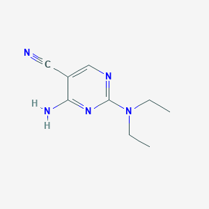 molecular formula C9H13N5 B183760 4-Amino-2-(diethylamino)pyrimidine-5-carbonitrile CAS No. 93606-29-2