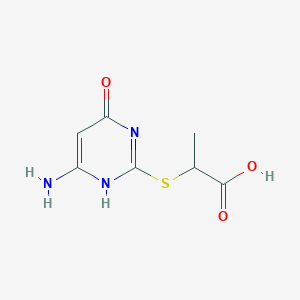 2-[(6-Amino-4-oxo-1,4-dihydropyrimidin-2-YL)thio]propanoic acid