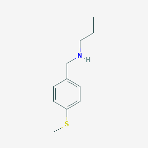 molecular formula C11H17NS B183775 N-[4-(甲硫基)苄基]-1-丙胺 CAS No. 893586-96-4