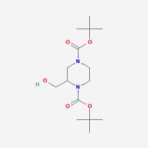 molecular formula C15H28N2O5 B183786 1,4-Bis(Boc)-2-piperazinemethanol CAS No. 143540-05-0