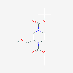 B183786 Di-tert-butyl 2-(hydroxymethyl)piperazine-1,4-dicarboxylate CAS No. 143540-05-0