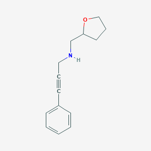 molecular formula C14H17NO B183789 (3-苯基-2-炔-1-基)(四氢-2-呋喃基甲基)胺 CAS No. 893578-86-4