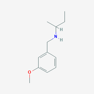 molecular formula C12H19NO B183792 N-[(3-methoxyphenyl)methyl]butan-2-amine CAS No. 889949-80-8