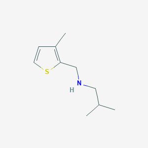 B183797 2-methyl-N-[(3-methylthiophen-2-yl)methyl]propan-1-amine CAS No. 869942-30-3