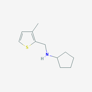 molecular formula C11H17NS B183801 N-[(3-methylthiophen-2-yl)methyl]cyclopentanamine CAS No. 869942-91-6