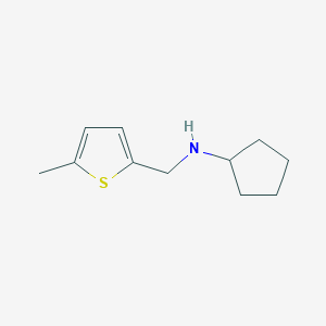 molecular formula C11H17NS B183802 N-[(5-methylthiophen-2-yl)methyl]cyclopentanamine CAS No. 893587-03-6