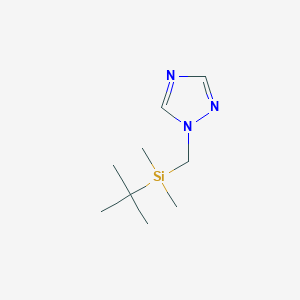 molecular formula C9H19N3Si B018382 Tert-butyl-dimethyl-(1,2,4-triazol-1-ylmethyl)silane CAS No. 101804-05-1