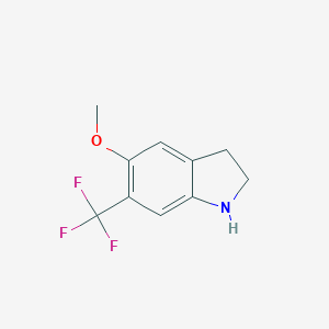 molecular formula C10H10F3NO B183828 5-Methoxy-6-(trifluoromethyl)indoline CAS No. 178896-79-2